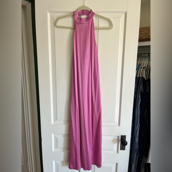 Elegant Pink Zara Halter Neck Dress - Picture 5 of 6